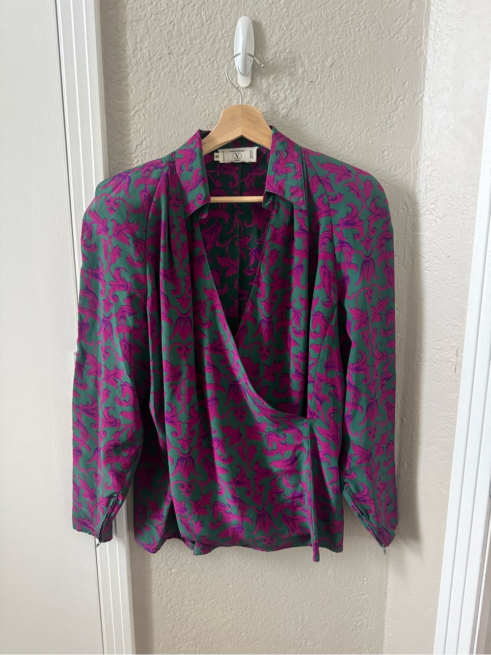 Valentino Miss V 100% Silk Vintage Blouse